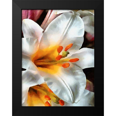 Spring Floral Variations XXIV Black Modern Wood Framed Art Print by Medeiros, Celito