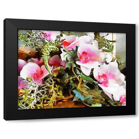 Spring Floral Variations XXVI Black Modern Wood Framed Art Print by Medeiros, Celito