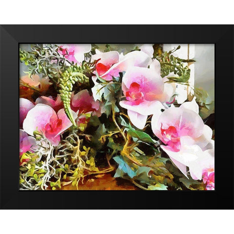Spring Floral Variations XXVI Black Modern Wood Framed Art Print by Medeiros, Celito