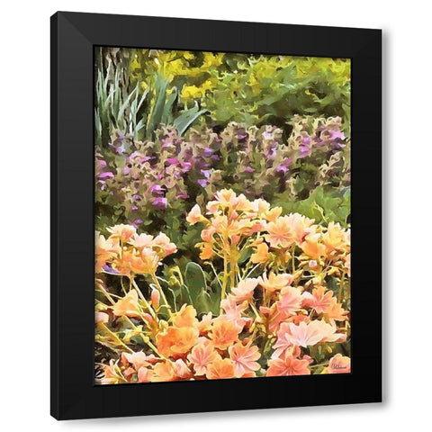Spring Floral Variations XXX Black Modern Wood Framed Art Print with Double Matting by Medeiros, Celito
