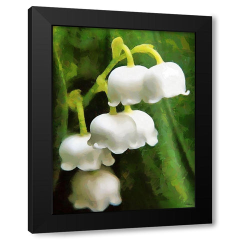 Spring Floral Variations XXXIV Black Modern Wood Framed Art Print with Double Matting by Medeiros, Celito