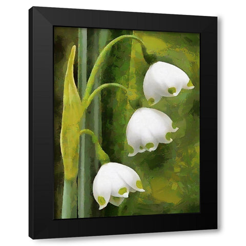 Spring Floral Variations XXXVII Black Modern Wood Framed Art Print by Medeiros, Celito
