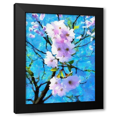 Spring Floral Variations XXXVIII Black Modern Wood Framed Art Print by Medeiros, Celito