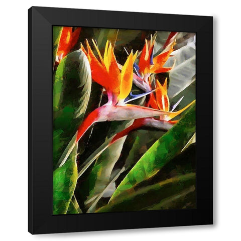 Spring Floral Variations XLIII Black Modern Wood Framed Art Print with Double Matting by Medeiros, Celito