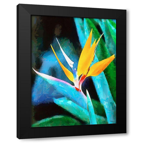 Spring Floral Variations XLIV Black Modern Wood Framed Art Print with Double Matting by Medeiros, Celito