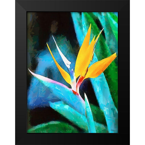 Spring Floral Variations XLIV Black Modern Wood Framed Art Print by Medeiros, Celito