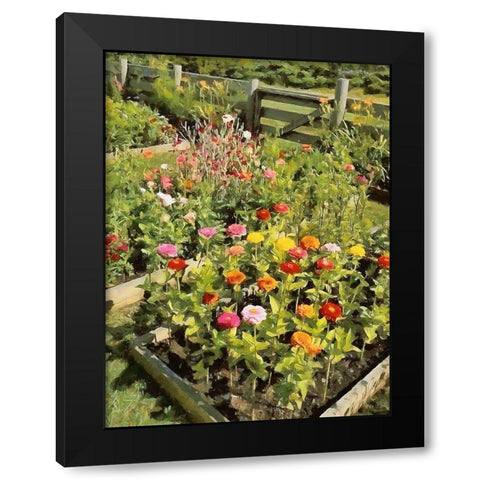 Beautiful Garden Black Modern Wood Framed Art Print with Double Matting by Medeiros, Celito