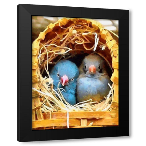 Small Home Black Modern Wood Framed Art Print with Double Matting by Medeiros, Celito