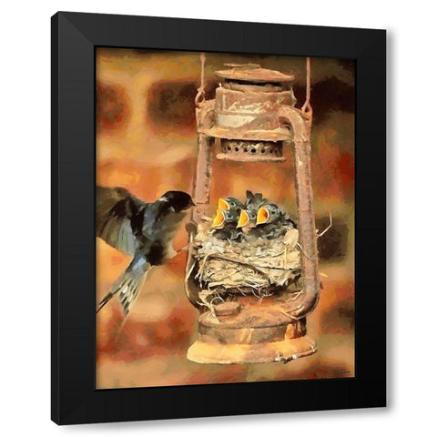 We are Hungry Black Modern Wood Framed Art Print with Double Matting by Medeiros, Celito