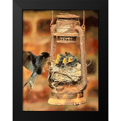 We are Hungry Black Modern Wood Framed Art Print by Medeiros, Celito