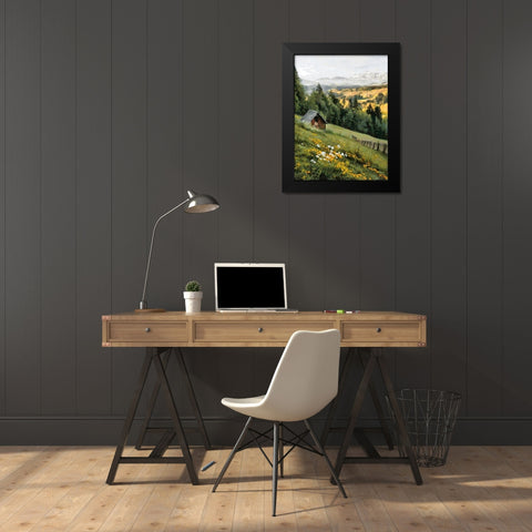 Austrian Alps Black Modern Wood Framed Art Print by Medeiros, Celito