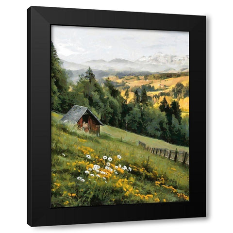 Austrian Alps Black Modern Wood Framed Art Print with Double Matting by Medeiros, Celito
