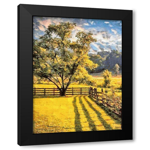 Sunny Day in the Garden Black Modern Wood Framed Art Print with Double Matting by Medeiros, Celito