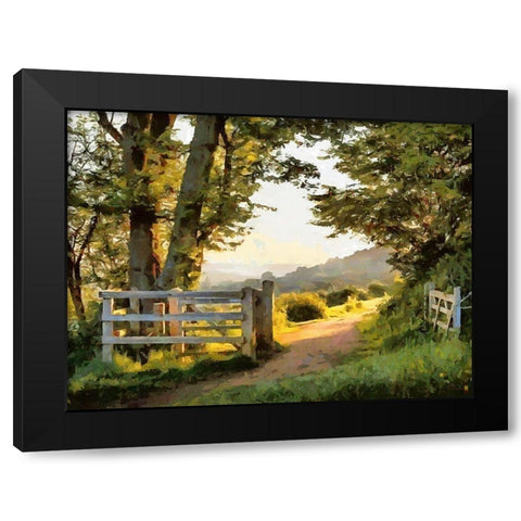 The Road is Open Black Modern Wood Framed Art Print with Double Matting by Medeiros, Celito