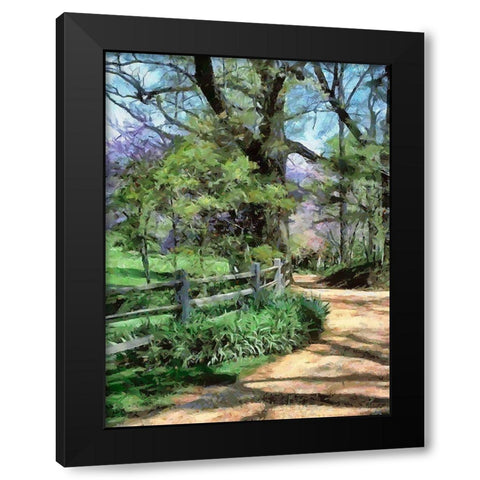 The Road is Open II Black Modern Wood Framed Art Print with Double Matting by Medeiros, Celito