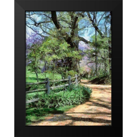 The Road is Open II Black Modern Wood Framed Art Print by Medeiros, Celito