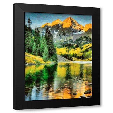 Austrian Alps II Black Modern Wood Framed Art Print by Medeiros, Celito
