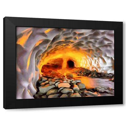 Salt Cave Black Modern Wood Framed Art Print by Medeiros, Celito