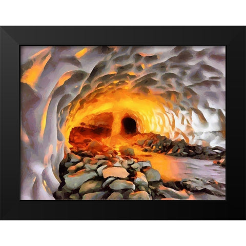 Salt Cave Black Modern Wood Framed Art Print by Medeiros, Celito