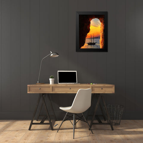 The Gap Between the Rocks Black Modern Wood Framed Art Print by Medeiros, Celito