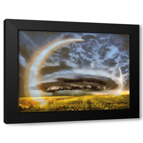 Crazy Clouds on the Sky Black Modern Wood Framed Art Print by Medeiros, Celito