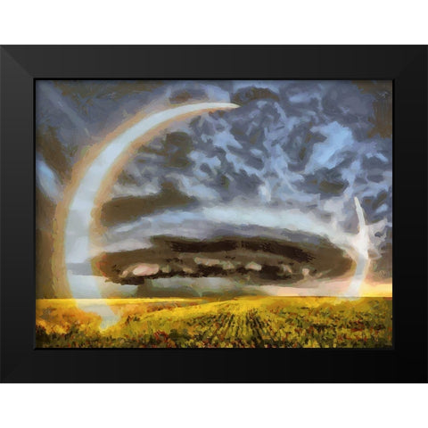 Crazy Clouds on the Sky Black Modern Wood Framed Art Print by Medeiros, Celito