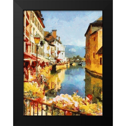 Summer Mood Black Modern Wood Framed Art Print by Medeiros, Celito