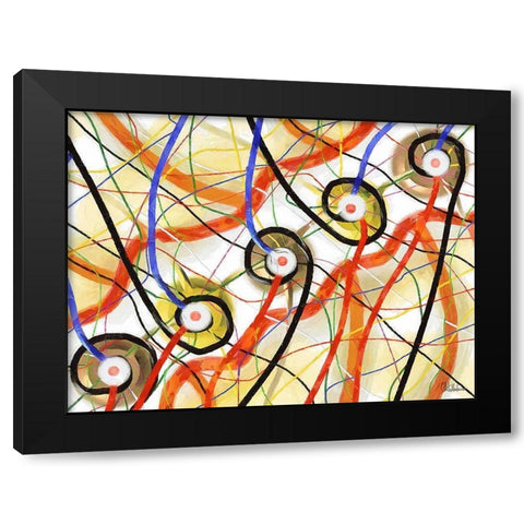 Mood of Abstraction I  Black Modern Wood Framed Art Print by Medeiros, Celito