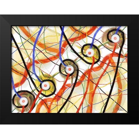 Mood of Abstraction I  Black Modern Wood Framed Art Print by Medeiros, Celito