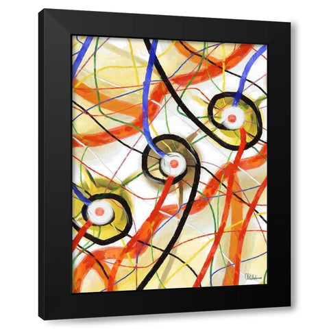 Mood of Abstraction II Black Modern Wood Framed Art Print by Medeiros, Celito