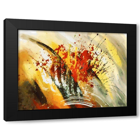 Mood of Abstraction III Black Modern Wood Framed Art Print by Medeiros, Celito