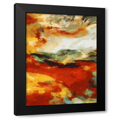 Mood of Abstraction XXVI Black Modern Wood Framed Art Print with Double Matting by Medeiros, Celito