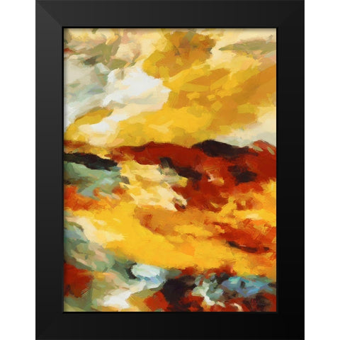 Mood of Abstraction V Black Modern Wood Framed Art Print by Medeiros, Celito