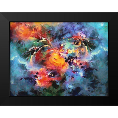 Mood of Abstraction VII Black Modern Wood Framed Art Print by Medeiros, Celito