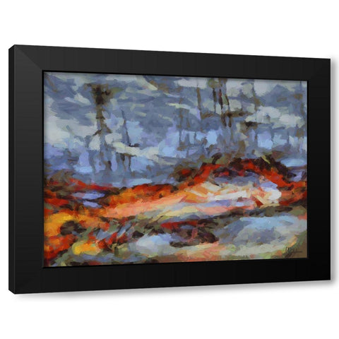 Mood of Abstraction VIII Black Modern Wood Framed Art Print by Medeiros, Celito