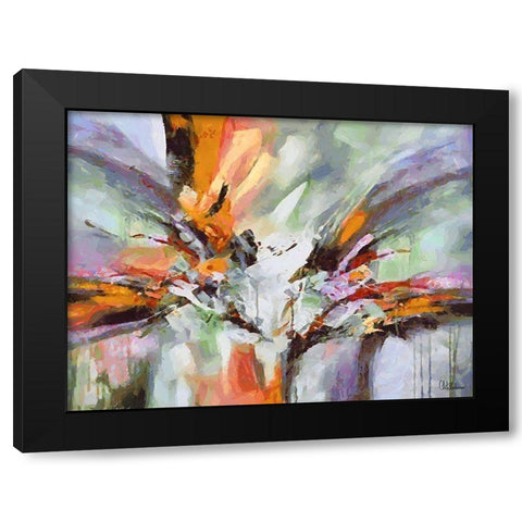 Mood of Abstraction IX Black Modern Wood Framed Art Print by Medeiros, Celito