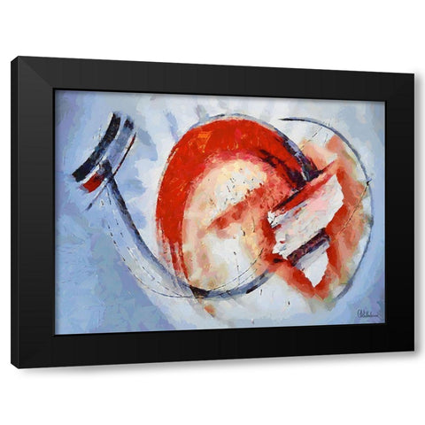 Mood of Abstraction XIII  Black Modern Wood Framed Art Print with Double Matting by Medeiros, Celito
