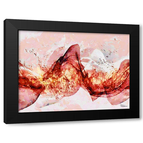 Mood of Abstraction XIV  Black Modern Wood Framed Art Print with Double Matting by Medeiros, Celito
