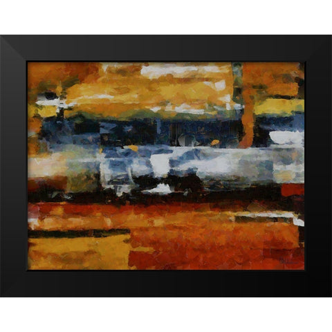 Mood of Abstraction XV  Black Modern Wood Framed Art Print by Medeiros, Celito