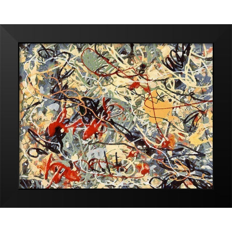 Mood of Abstraction XVII  Black Modern Wood Framed Art Print by Medeiros, Celito