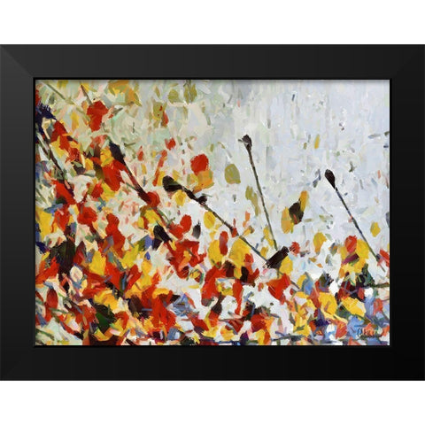 Mood of Abstraction XIX  Black Modern Wood Framed Art Print by Medeiros, Celito