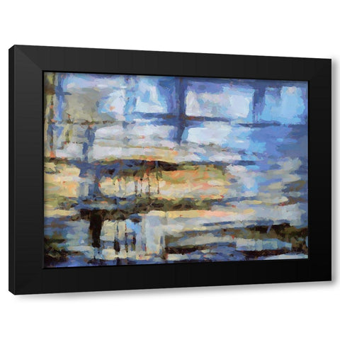 Mood of Abstraction XX  Black Modern Wood Framed Art Print with Double Matting by Medeiros, Celito