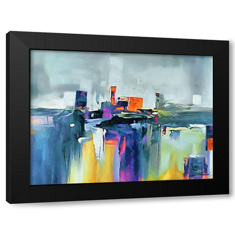 Mood of Abstraction XXII Black Modern Wood Framed Art Print by Medeiros, Celito