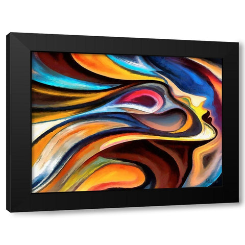 Mood of Abstraction XXVII  Black Modern Wood Framed Art Print by Medeiros, Celito
