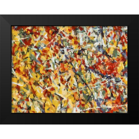 Mood of Abstraction XXIV Black Modern Wood Framed Art Print by Medeiros, Celito