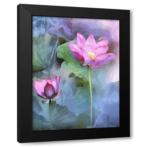 Orchids XXVIII Black Modern Wood Framed Art Print with Double Matting by Medeiros, Celito