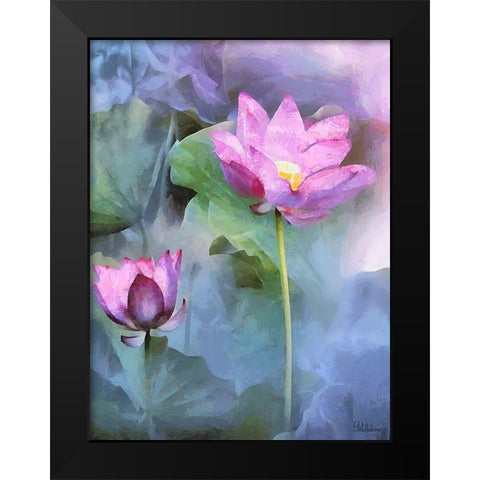 Orchids XXVIII Black Modern Wood Framed Art Print by Medeiros, Celito