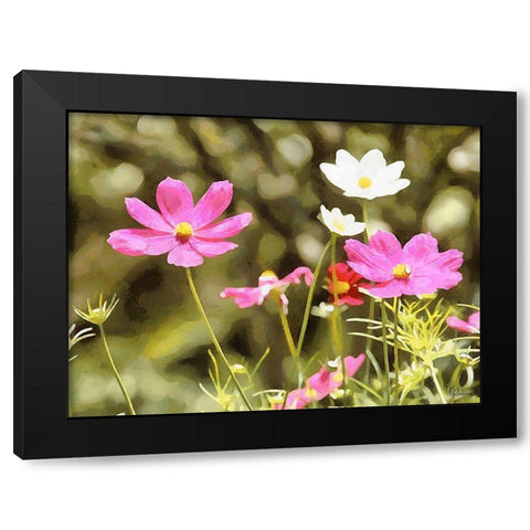 Field Flowers III Black Modern Wood Framed Art Print by Medeiros, Celito