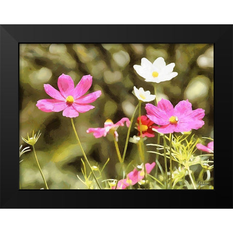 Field Flowers III Black Modern Wood Framed Art Print by Medeiros, Celito