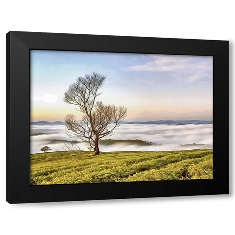 The Fog Collection I Black Modern Wood Framed Art Print by Medeiros, Celito